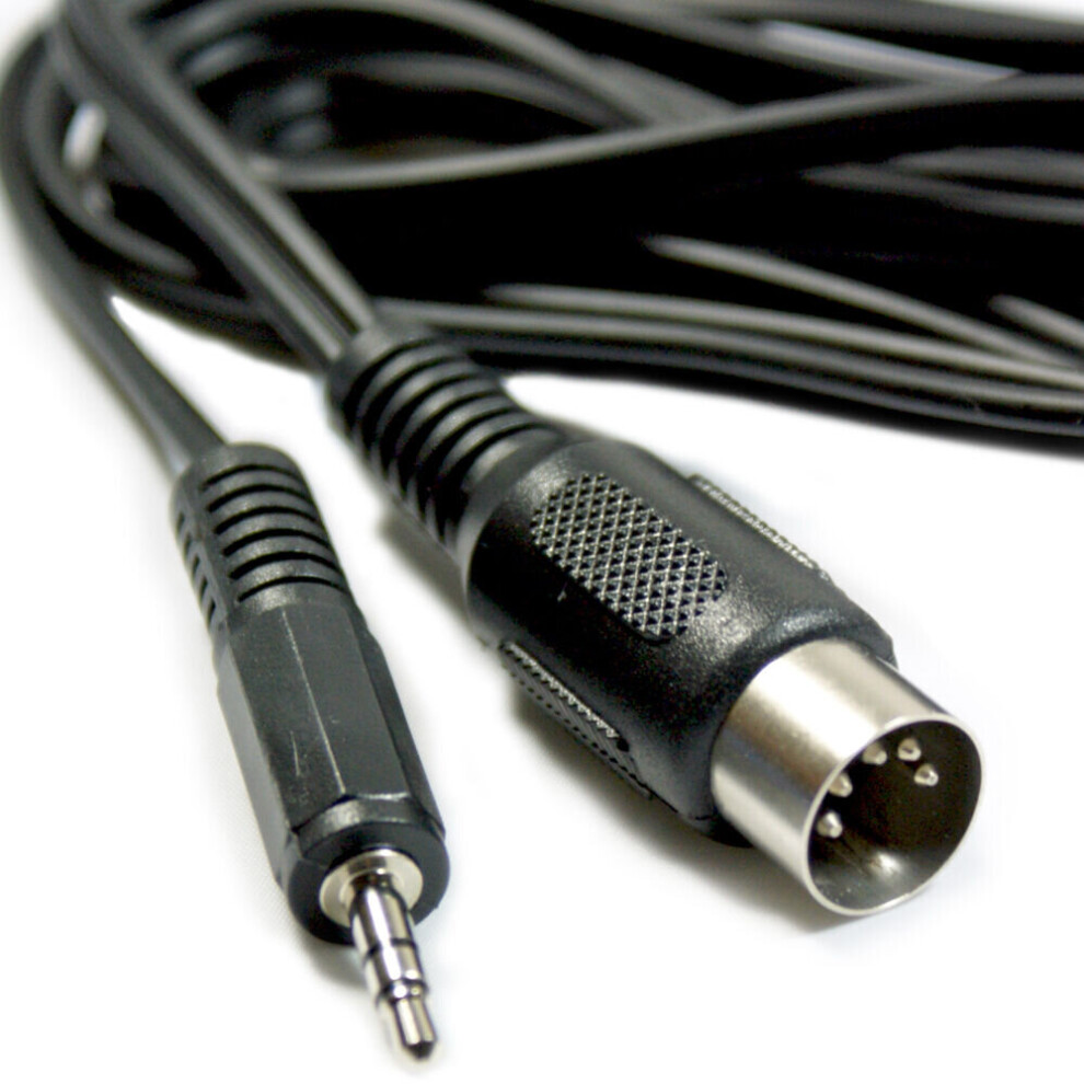 Loops 2M 3.5Mm Jack Plug To 5 Pin Din Male Cable Audio Pc Amplifier Midi Aux Lead