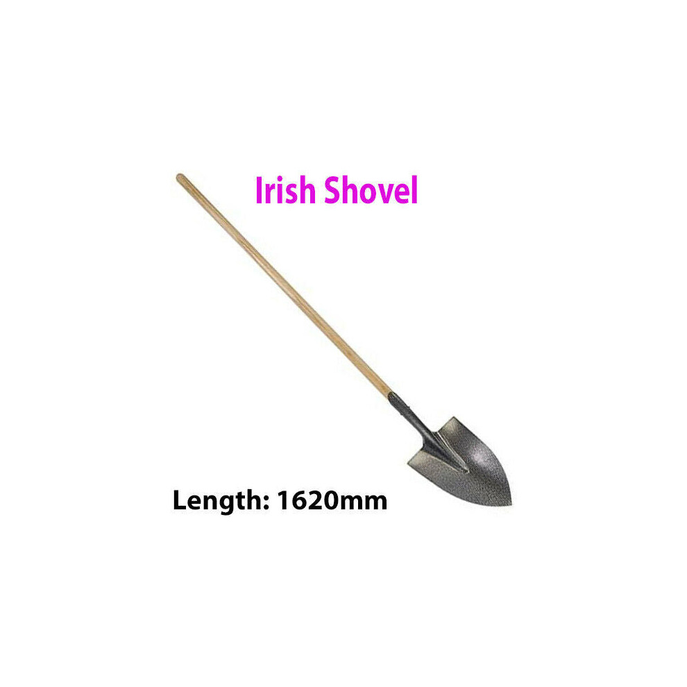 Heavy Duty 1620mm Irish Shovel Plant Trench Hole Garden Landscape Spade