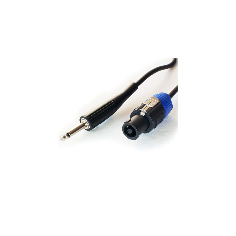 12m 6.35mm Mono Plug to Pro Speaker Spkon Cable 20AWG Male Loudspeaker Lead