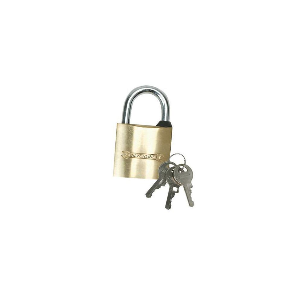 30mm Brass Padlock 5mm Steel Shackle Diameter 3 Brass Keys Security Lock