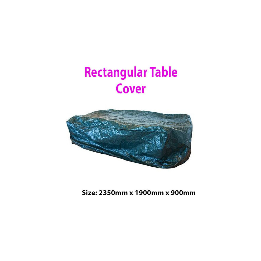 2350 x 1900mm Rectangle Table Cover UV Waterproof 100GSM Sheet Garden Outdoor