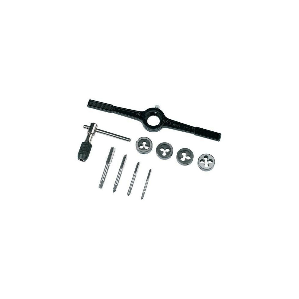10 Piece 4mm 5mm 6mm 8mm Tap & Die Set Metric Wrench Die Holder
