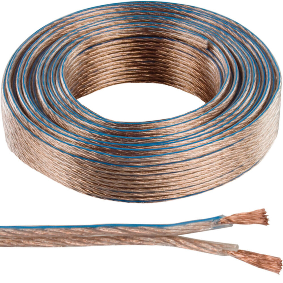 50M Quality Speaker Cable 1.5mm 16 AWG Wire Reel Drum Amp HiFi Loud CCA Strands