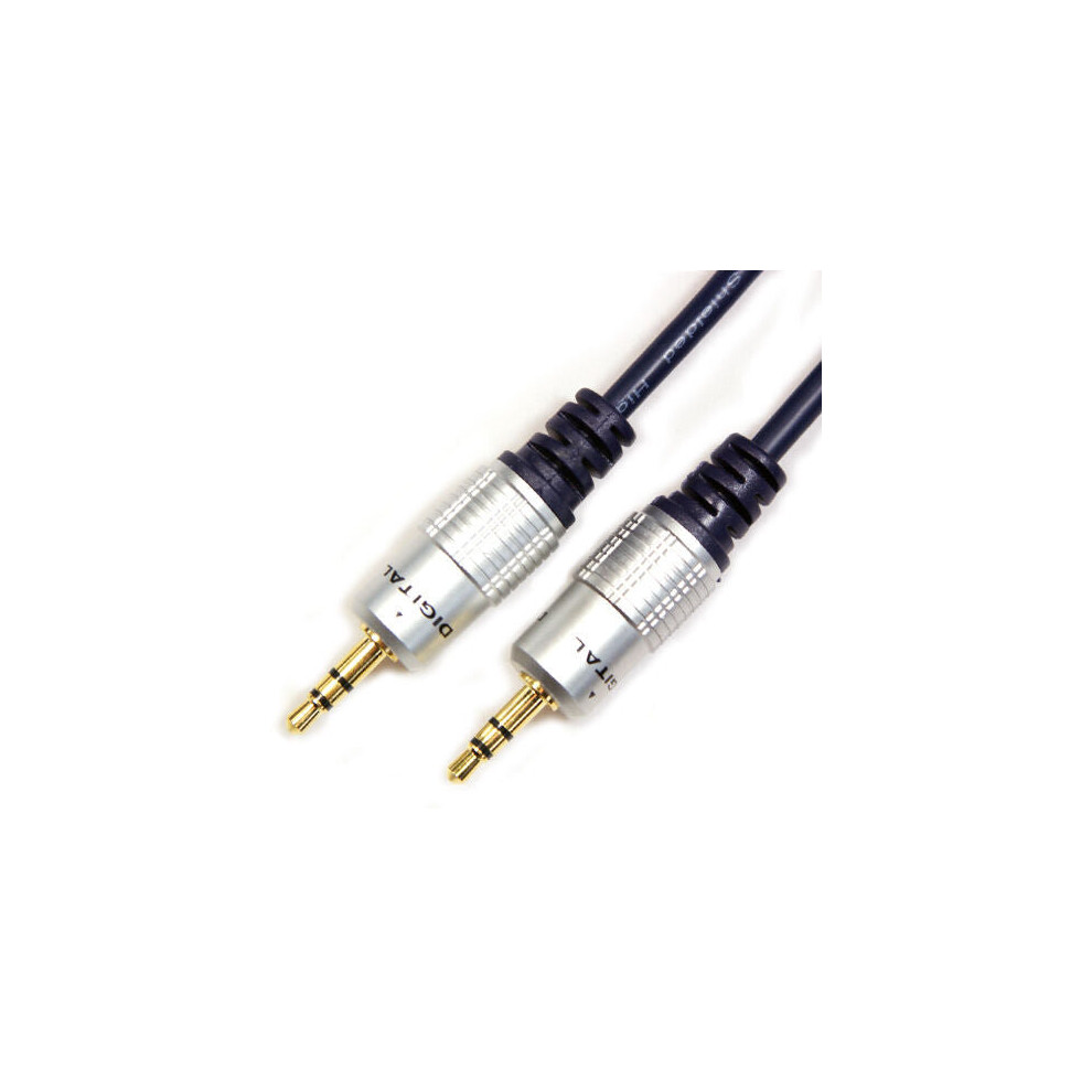 5M 3.5Mm Jack Plug To Plug Male Cable Audio Lead For Headphone Aux Mp3 Ipod Gold 5055538107702