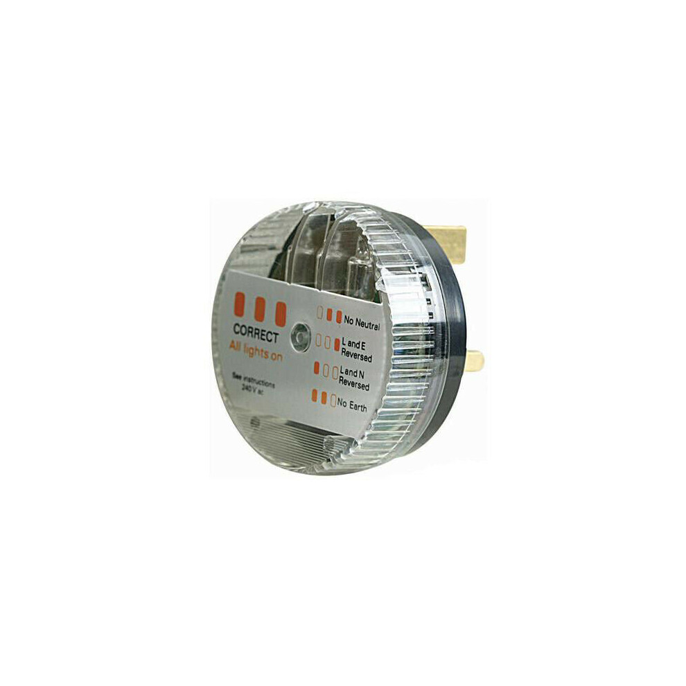 50mm Diameter Socket Tester Check Plug Socket Wired Correctly Electrician