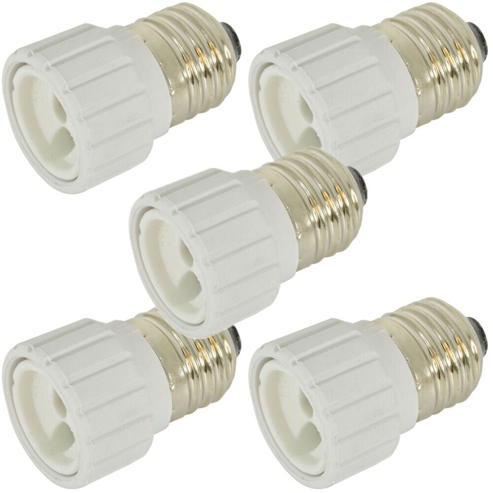 Loops 5X Led Spot Bulb Adapter E27 Edison Screw To Mini Gu10 Bayonet Converter Light
