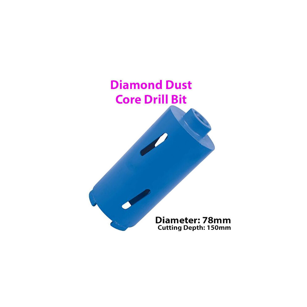 78mm x 150mm Diamond Core Drill Bit Hole Cutter For Brick Wall / Concrete Block