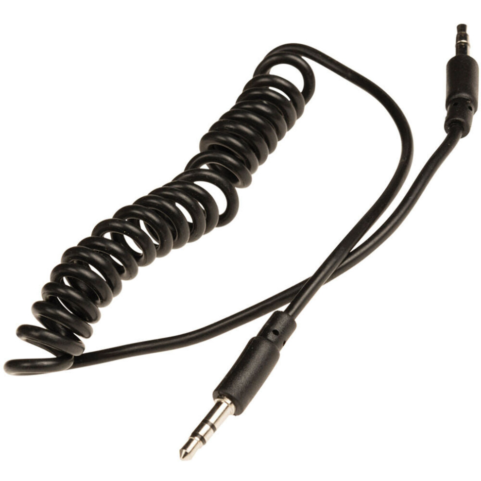 Loops 1M 3.5Mm Stereo Plug To Aux Male Cable Lead Coiled Curly Spiral Cord Ipod Car