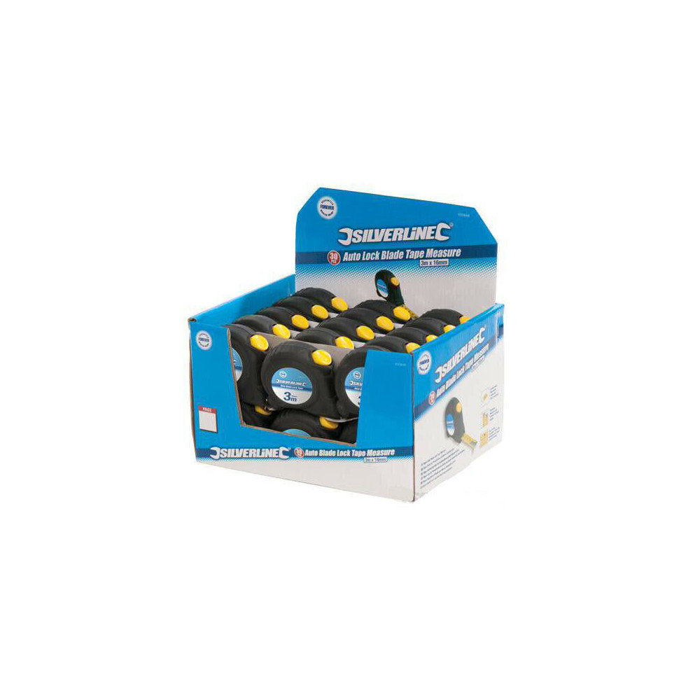 Auto Blade Lock Tape Display Box 30pce 5m x 19mm