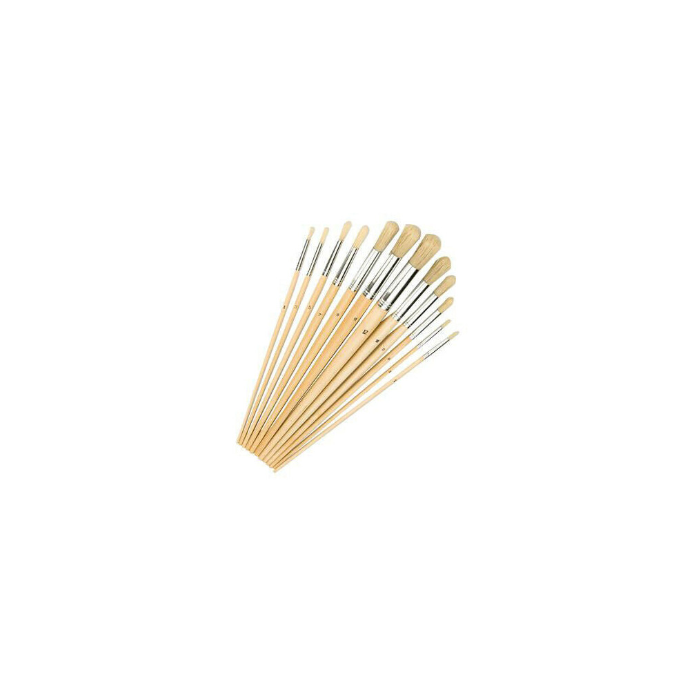 12 Piece 1mm 12mm Round Tip Paint Brush Set Finishing Painting Priming