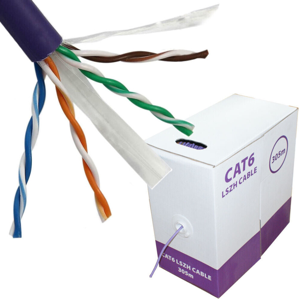 Loops 305M Cat6 Network Ethernet Copper Cable Low Smoke Lszh Lsoh Ls0h Reel Drum