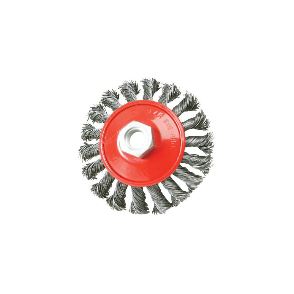 115mm Twist Knot Brush For Angle Grinders Rust Removal Metal Cleaning