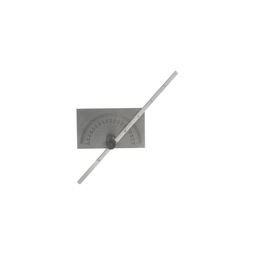 150mm Protractor With Depth Gauge Scale Metric & Imperial Angle Measurement