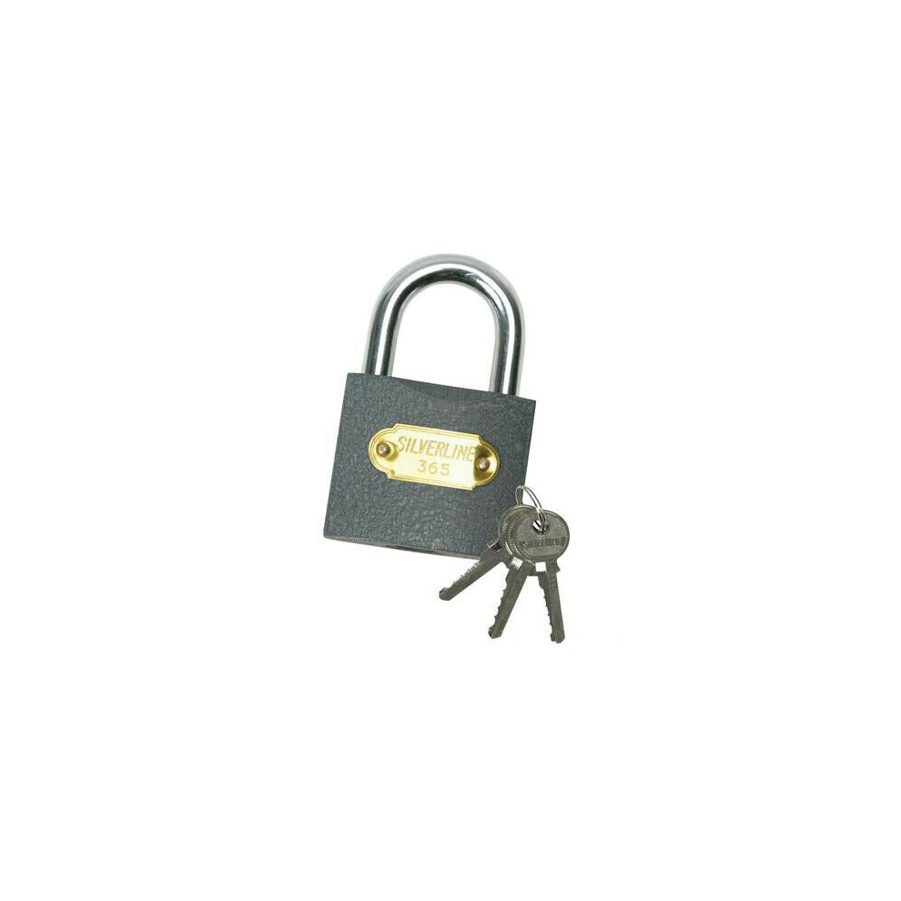 40mm Iron Padlock 6mm Steel Shackle Diameter 3 Steel Keys Security Lock