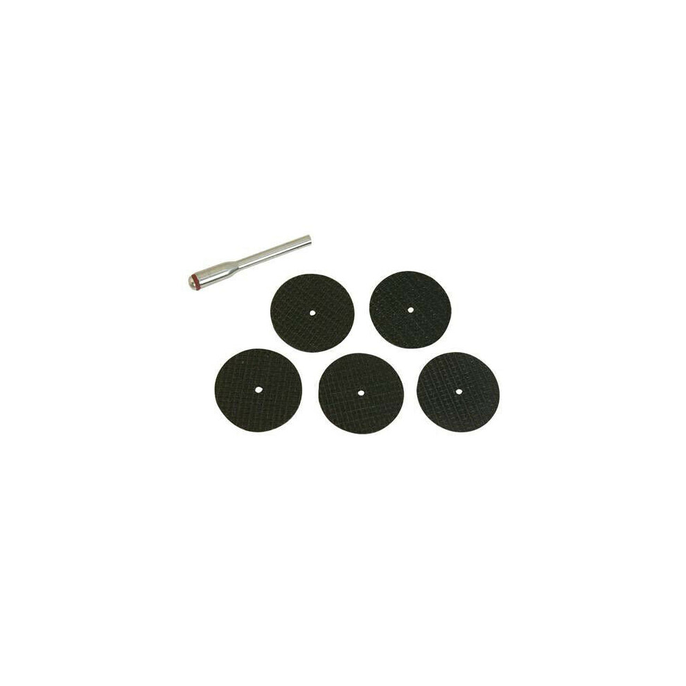6 Piece Resin Cutting Disc Kit 5 x 31mm Discs & 1 x 3.1mm Diameter Mandrel