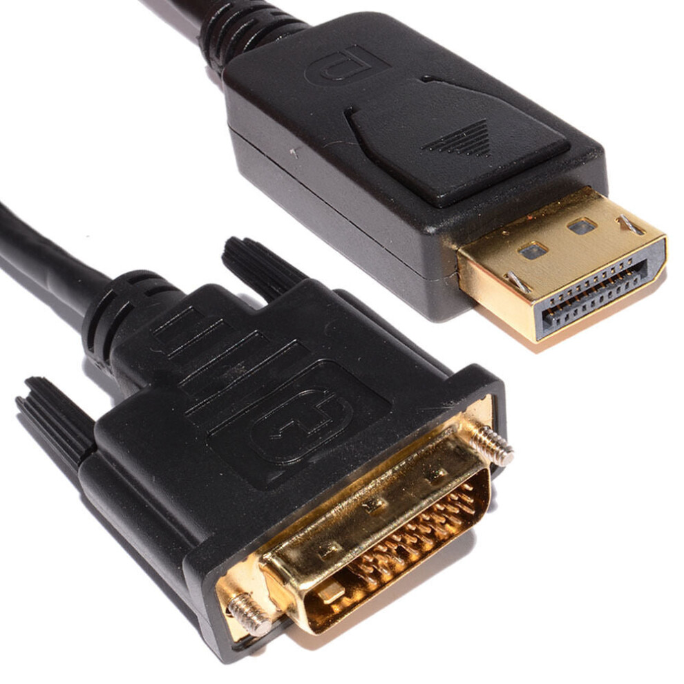 5M Displayport Male To Dvi D Plug Cable Lead Single Link Monitor Pc Converter 5055538140167