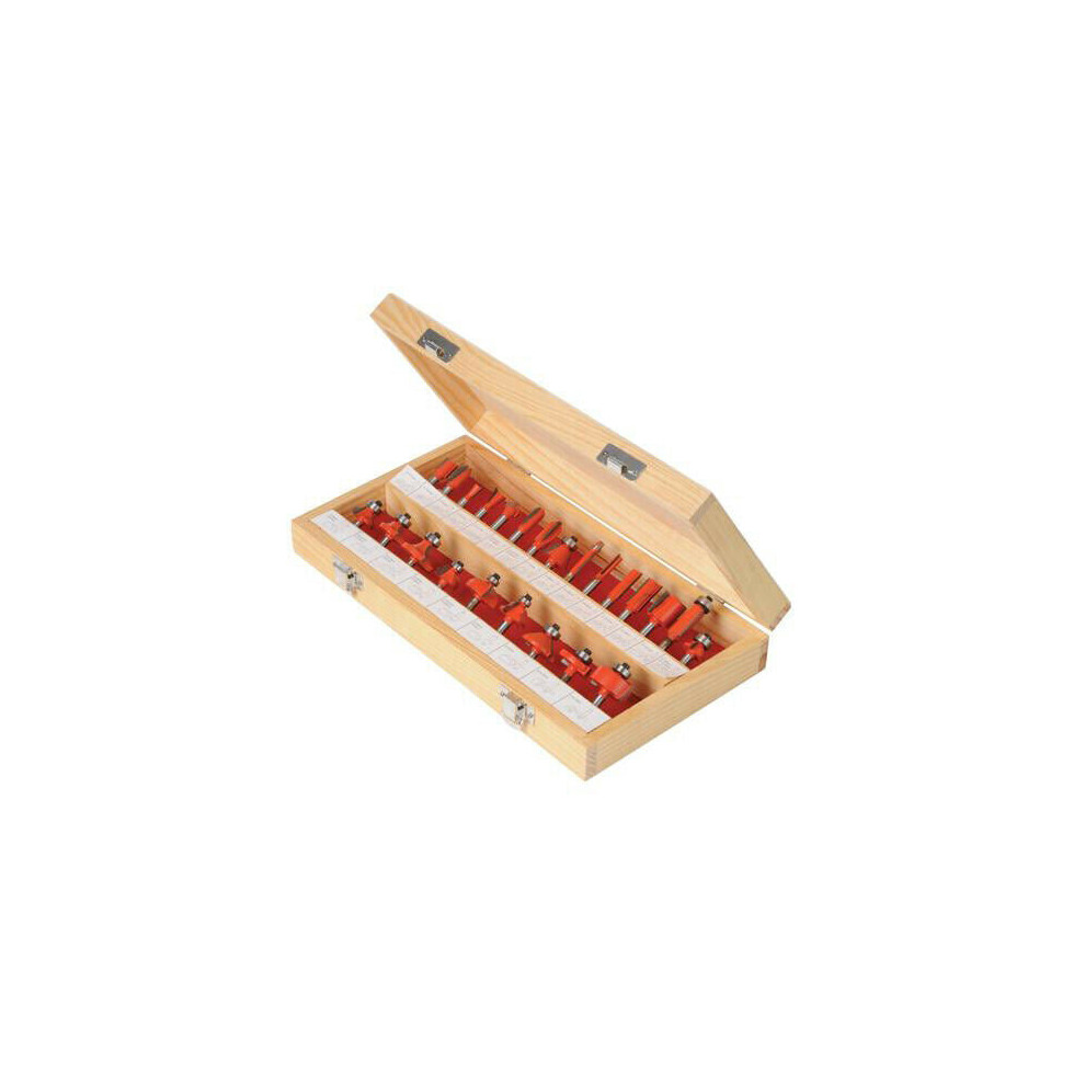 24 Piece 1/4" Inch TCT Router Bit Set For Woodwork Cutting