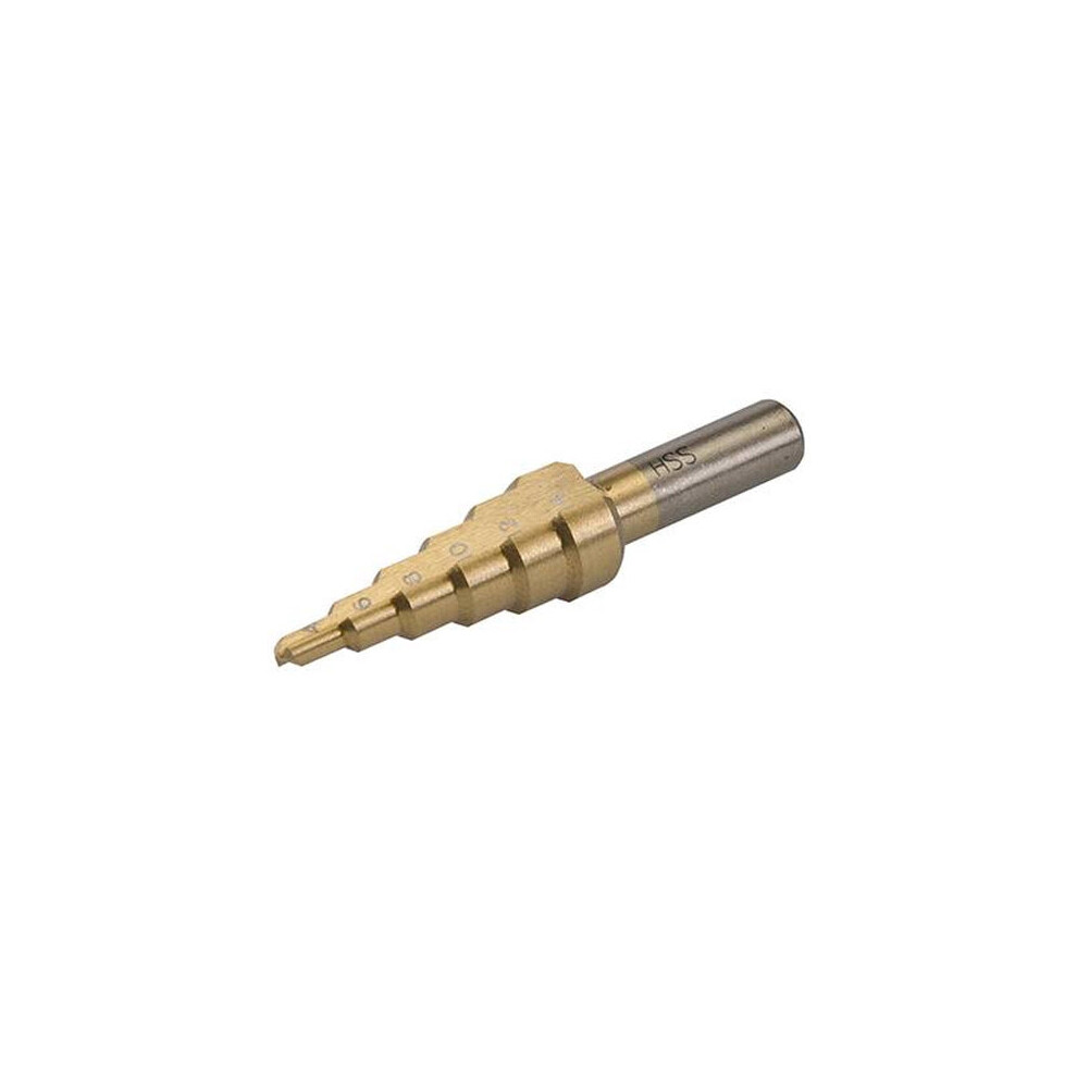 TITANIUM COATED 4 14mm Stepped Drill Bit 2mm Increments High Speed Hole Cutter
