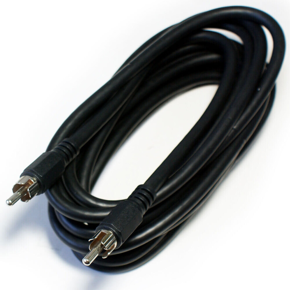 3M 1 Rca Male To Male Composite Video Coaxial Cable 75 Ohm Video Phono Lead 5055538101533