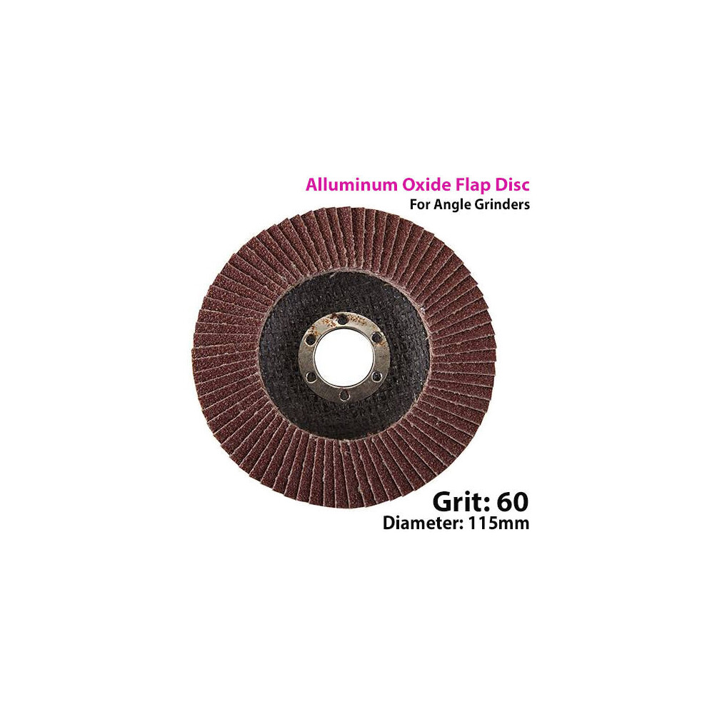 115mm 60 Grit Aluminium Oxide Flap Disc Sanding Sander For Angle Grinder