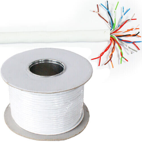 Loops 100m 12 Pair Telephone Cable 24 Core Way BT Multi Line Communication Wire Reel