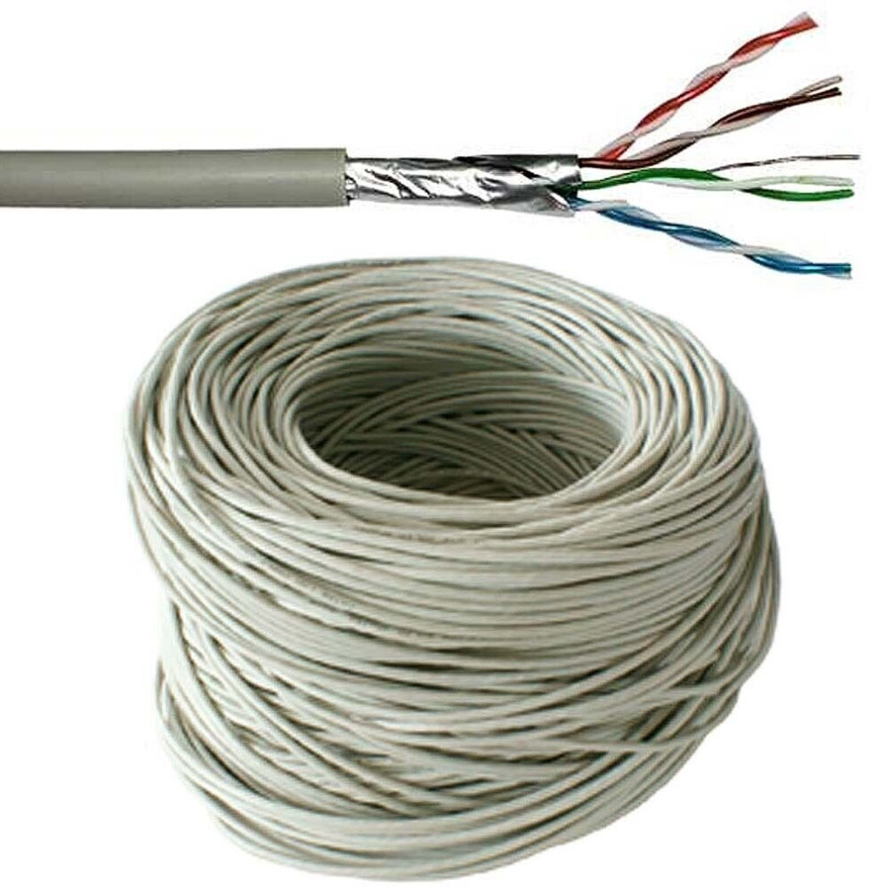 Loops 100M Cat5e Ftp Shielded Cable Reel Drum Pure Copper Ethernet Network Lan Rj45