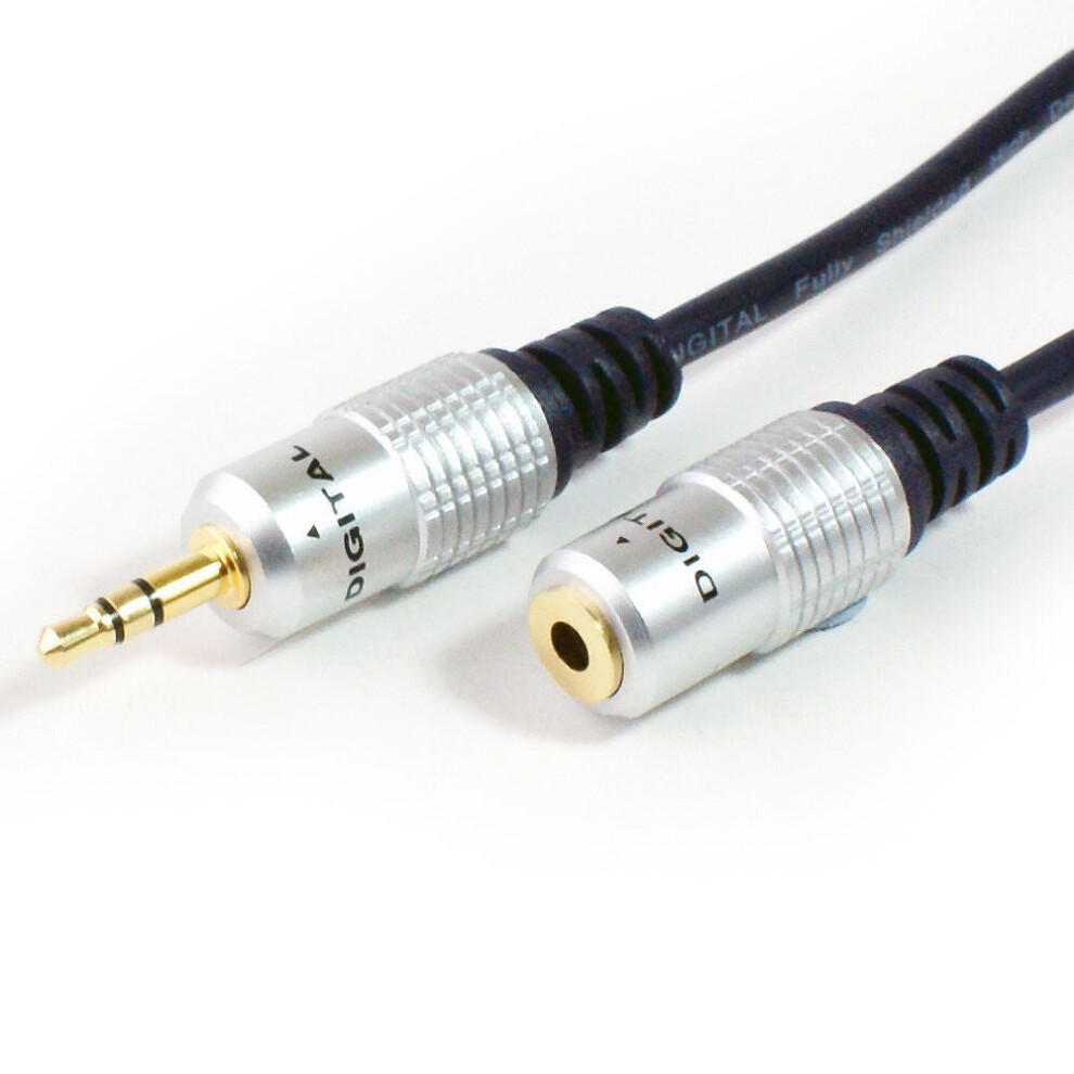 Loops Gold 0.5M 3.5Mm Jack Plug To Female Stereo Cable Headphone Extension Audio Lead