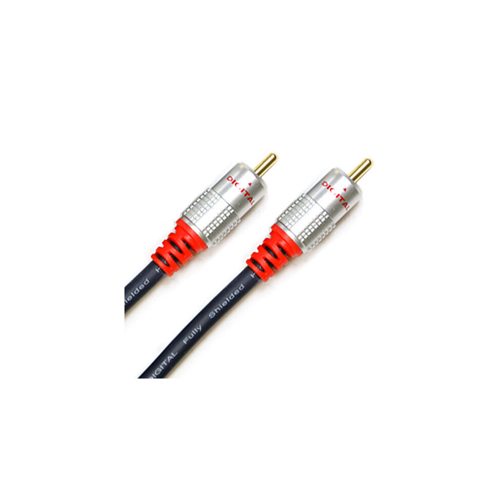 5m - 1 RCA Male to Male Subwoofer/Digital Coaxial Cable Lead - Phono Audio/Video - CableFinder