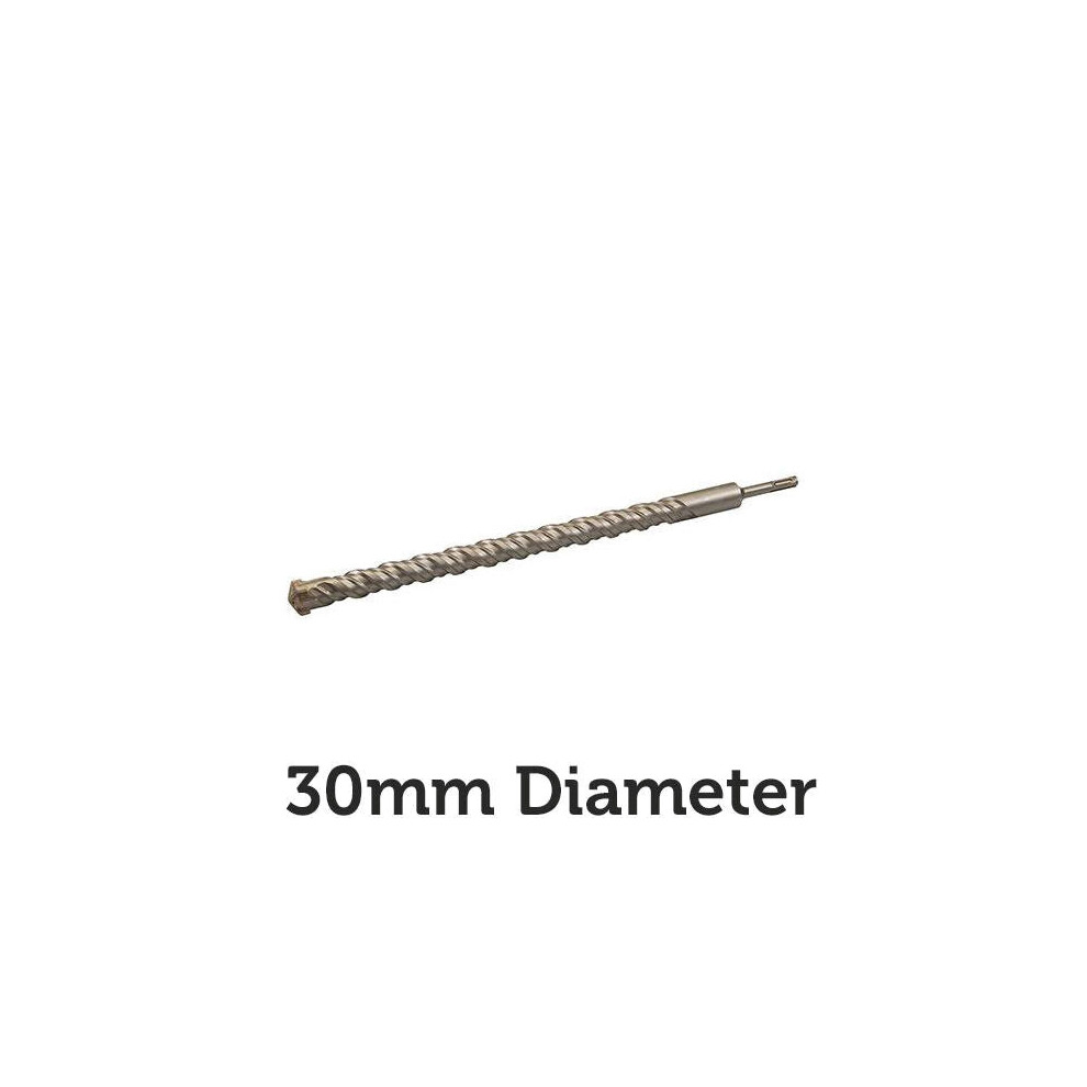 30mm x 460mm SDS Plus Crosshead Masonry Drill Bit Tungsten 4 Point Cutting Head