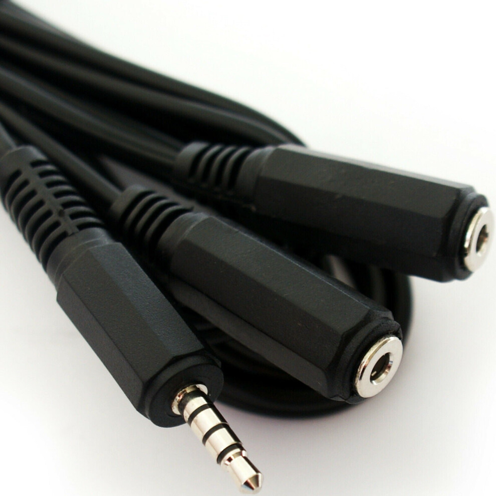 Loops 1.8M 3.5Mm 4 Pole Splitter Y Cable Camera Trrs Jack Plug To 2 Socket Lead