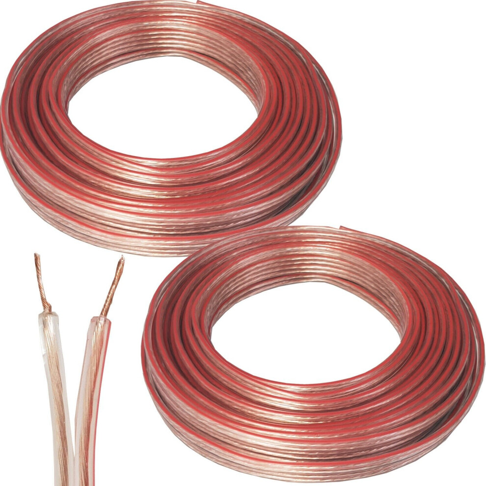 20M Speaker Cable 0.75Mm 19 Awg Car Hifi Audio Wire Reel Cca Loud Surround Sound 5055538101830