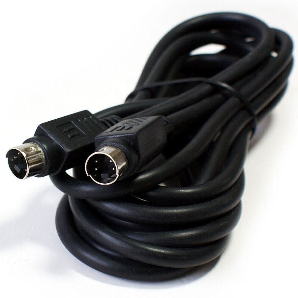 3M (10 Foot) 4 Pin S Video Male To Plug Cable Lead Svhs Laptop Monitor Mini Din 5055538136344