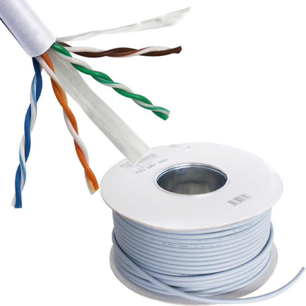 100M Cat6a Copper Network Cable Reel Box -10Gbase-T Ethernet - Drum Lan Utp Rj45 Grey 5055538198960
