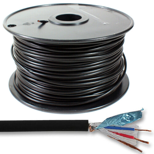 Loops 50m 2 Core PRO Audio Microphone Cable Double Shielded Screened Pure Copper XLR
