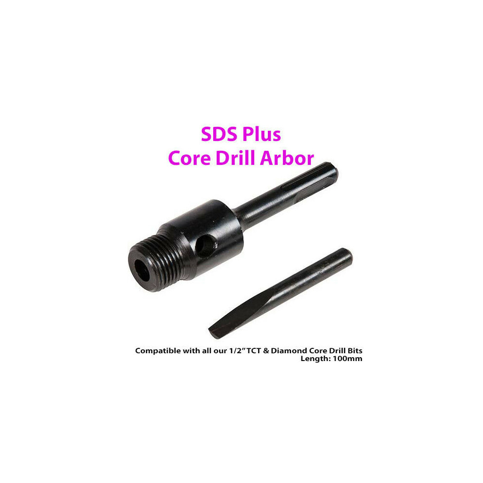 100mm SDS Hex Core Drill Arbor Bit Fits 1/2" BSP TCT & Diamond Core Drill