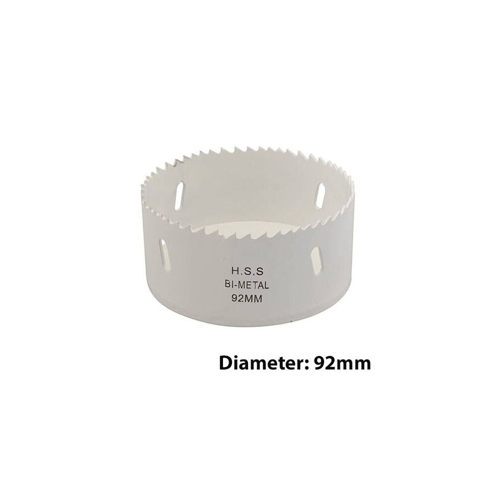 Bi Metal Core Drill Bits 92mm Diameter HSS STEEL Wood Hole Saw Worktop Cutters