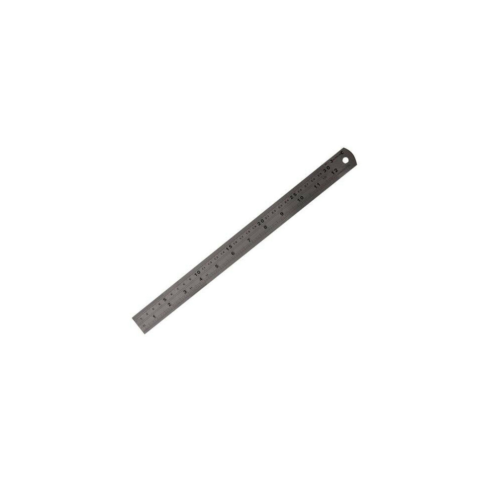 300mm Precision Stainless Steel Rule Metric Imperial 0.5mm & 1/64 Inch Gradua