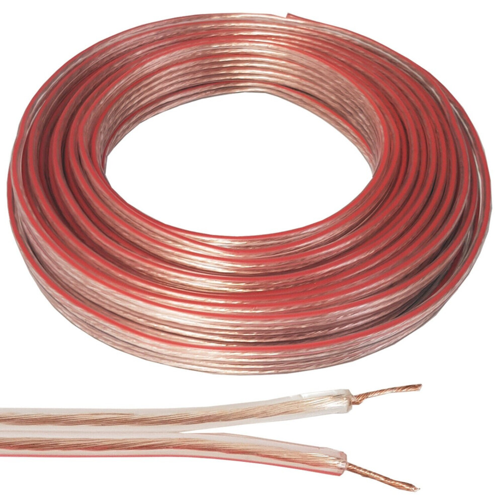 10m Speaker Cable 0.75mm 19 AWG Car HiFi Audio Wire Reel CCA Loud Surround Sound
