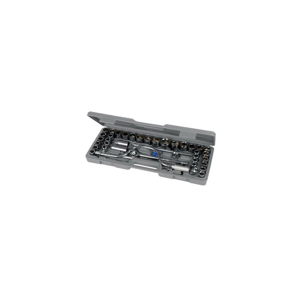 42 Piece 1/2" Inch Drive Socket Set Metric & AF Moulded Carry Case