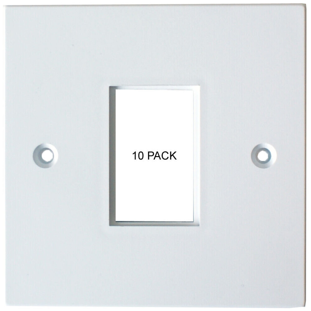 10 PACK 1x Single Gang Module Modular Frame 25 x 38mm LJ6C Wall Face Plate Cable