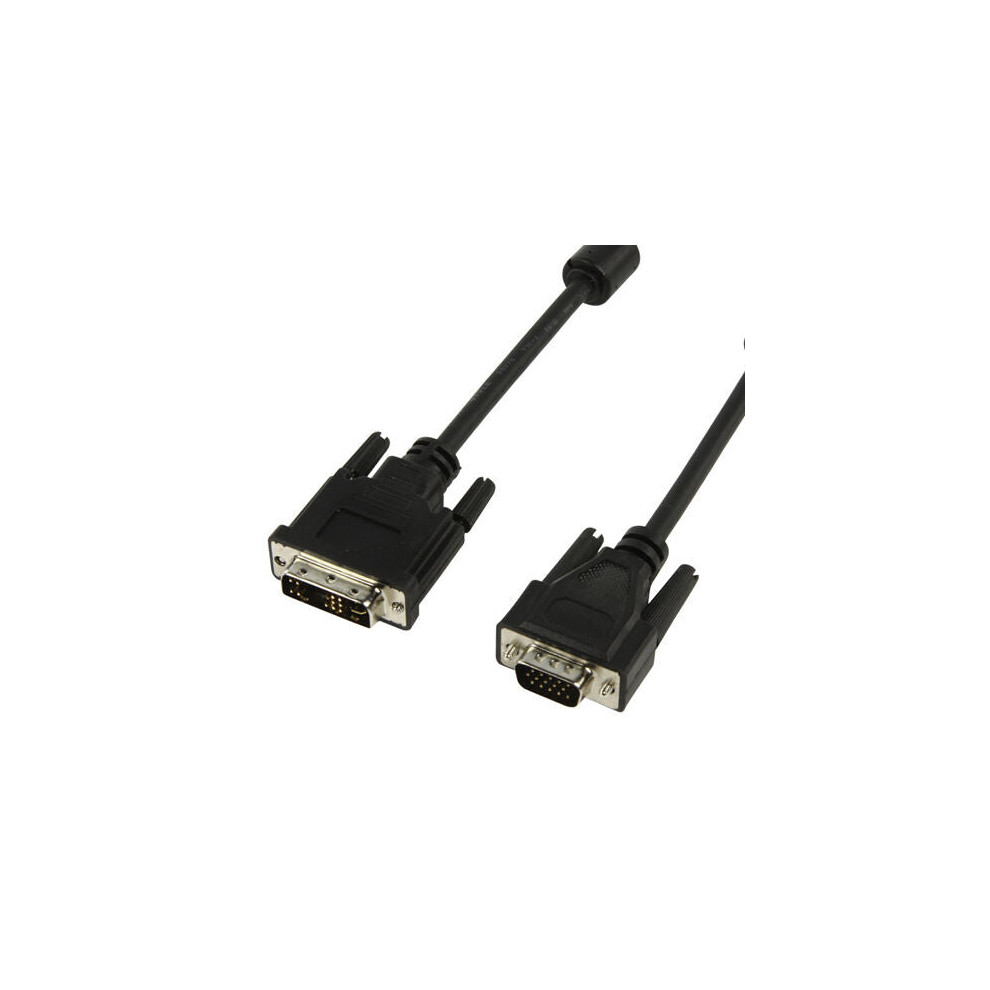 Loops 2M Dvi A Male To Vga Male Ofc Cable D Sub 15 Pin Svga Monitor Lead