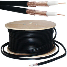 100M RG59u Twin Coaxial Shotgun Cable Pure Copper & Foam Satellite Dish SKY HD