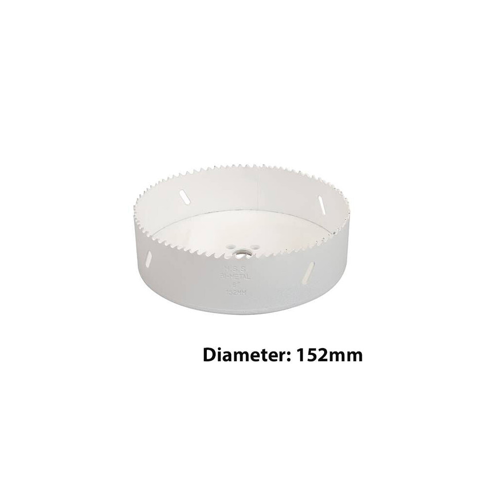 Bi Metal Core Drill Bits 152mm Diameter HSS STEEL Wood Hole Saw Worktop Cutters