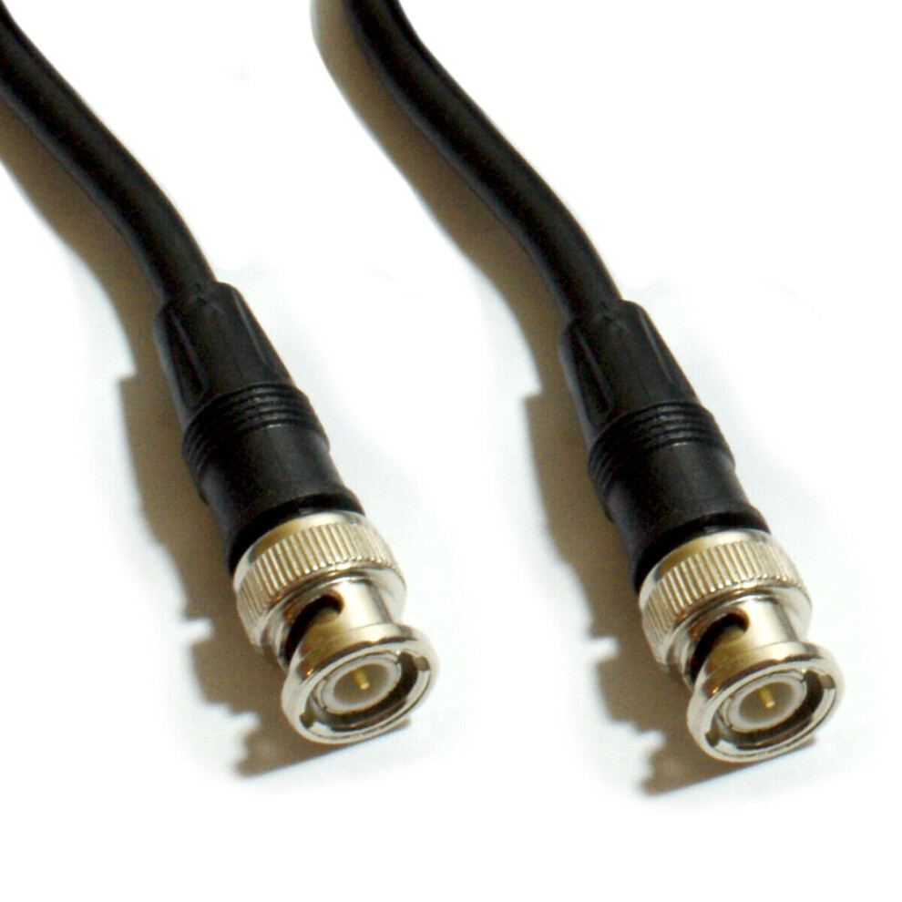 Loops 0.15M Short Patch Bnc Cctv Video Cable Lead Plug To Male Security Camera Dvr