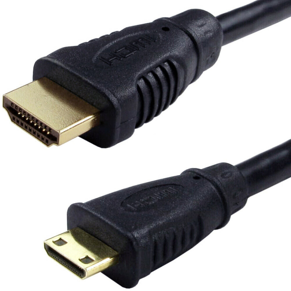 1M High Speed Hdmi Type A C Mini Male To Plug Cable Video Camera Hd & 4K Lead 5056199871117
