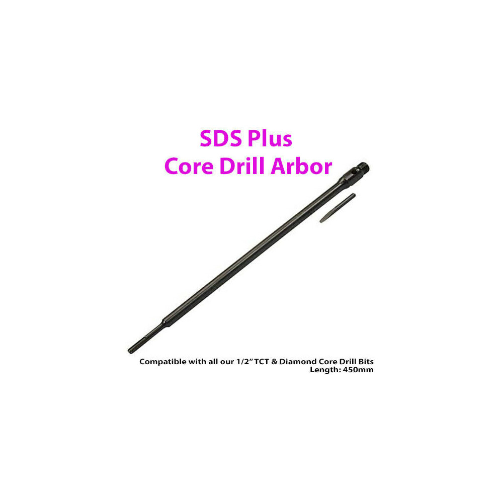 450mm SDS Hex Core Drill Arbor Bit Fits 1/2" BSP TCT & Diamond Core Drill