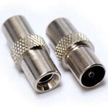 2x Male TV Aerial Screw/Twist on Connectors RF Coaxial Freeview Cable Plugs