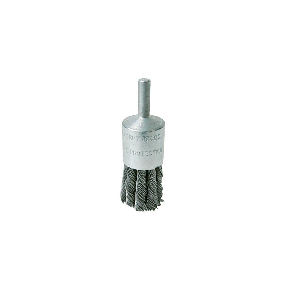 22mm Steel End Twist Brush 6mm Diameter Shank For Power Drill Clean Metal