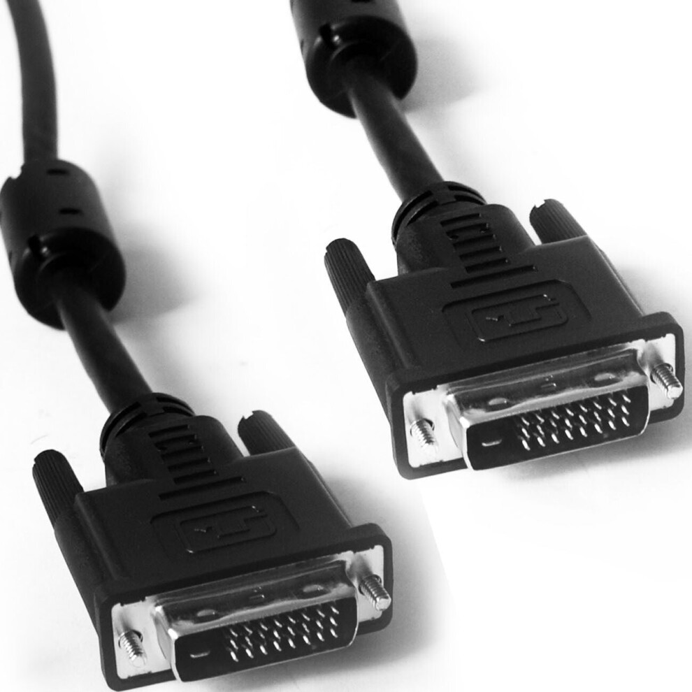 10M DVI D Male to Male Plug Cable Dual Link Monitor Video Lead Ferrite Core