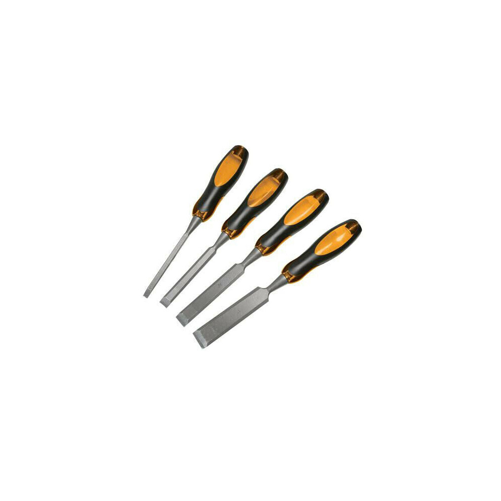 4 Piece Expert Wood Chisel Set 6m 13m 19mm & 25mm Builder Joiner Tool